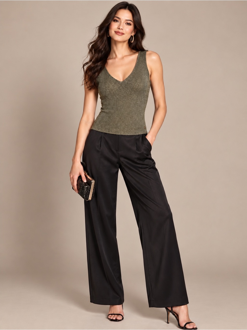 Ted Baker Ribbed V-Neck Tank